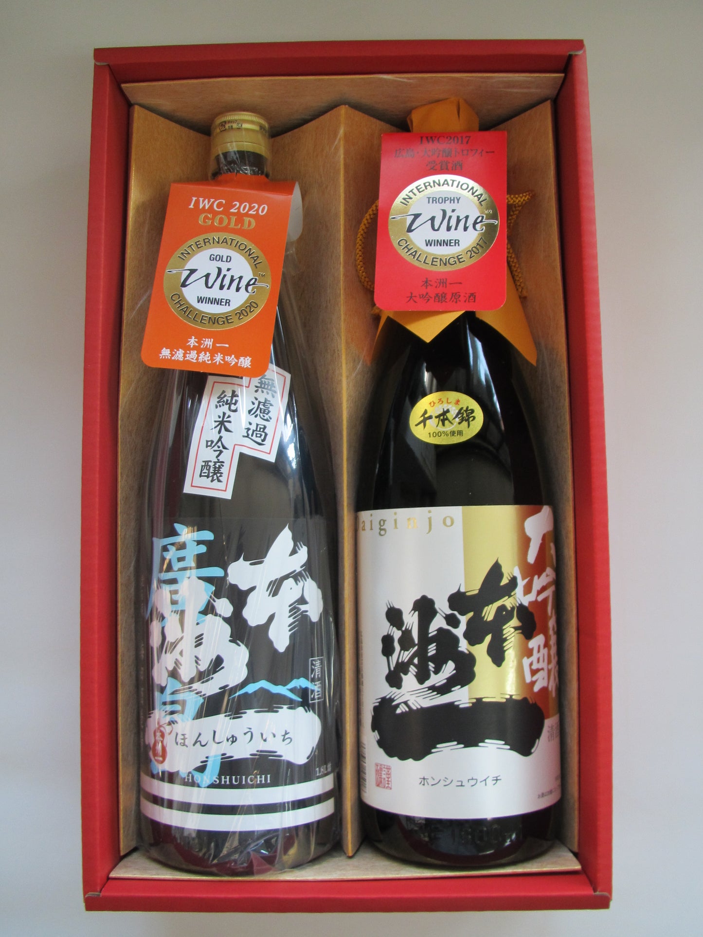 本洲一　飲み比べギフト 大吟醸原酒＆無濾過純米吟醸 1.8L×2本セット